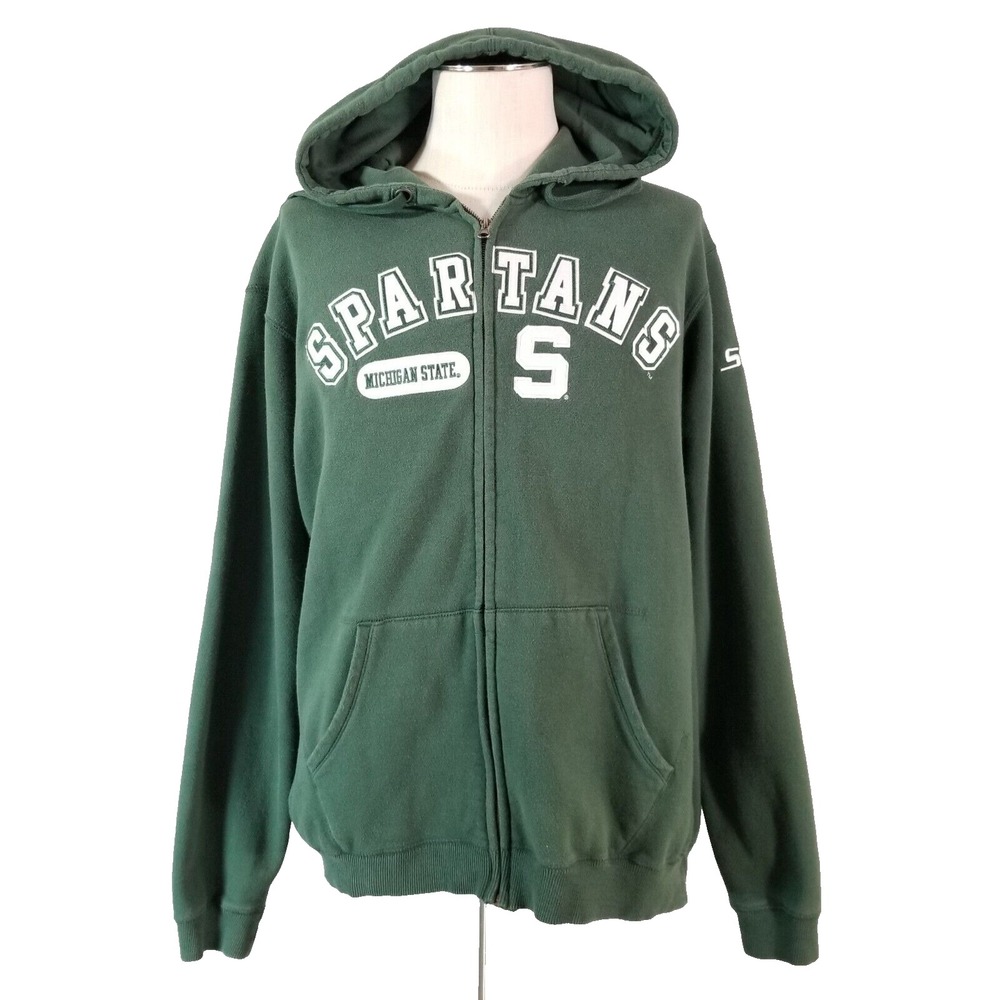 Michigan State Spartans hoodie sweater sweatshirt men's XL extra large green